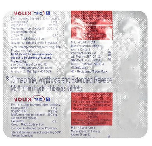 Volix Trio 1 - Strip of 15 Tablets