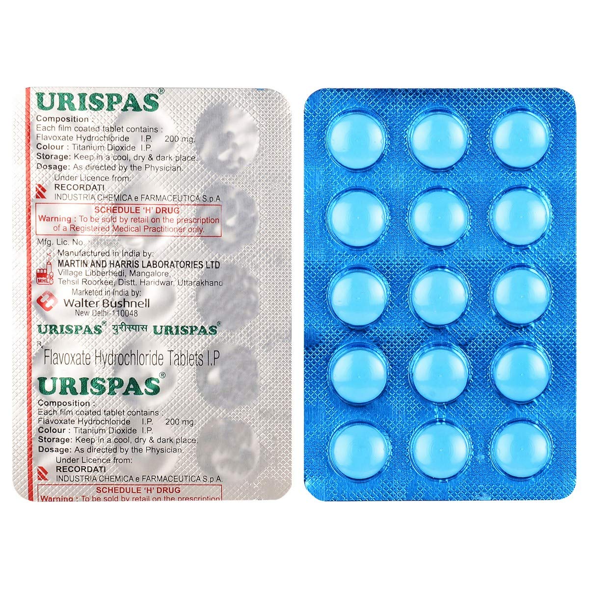 URISPAS - Strip of 15 Tablets