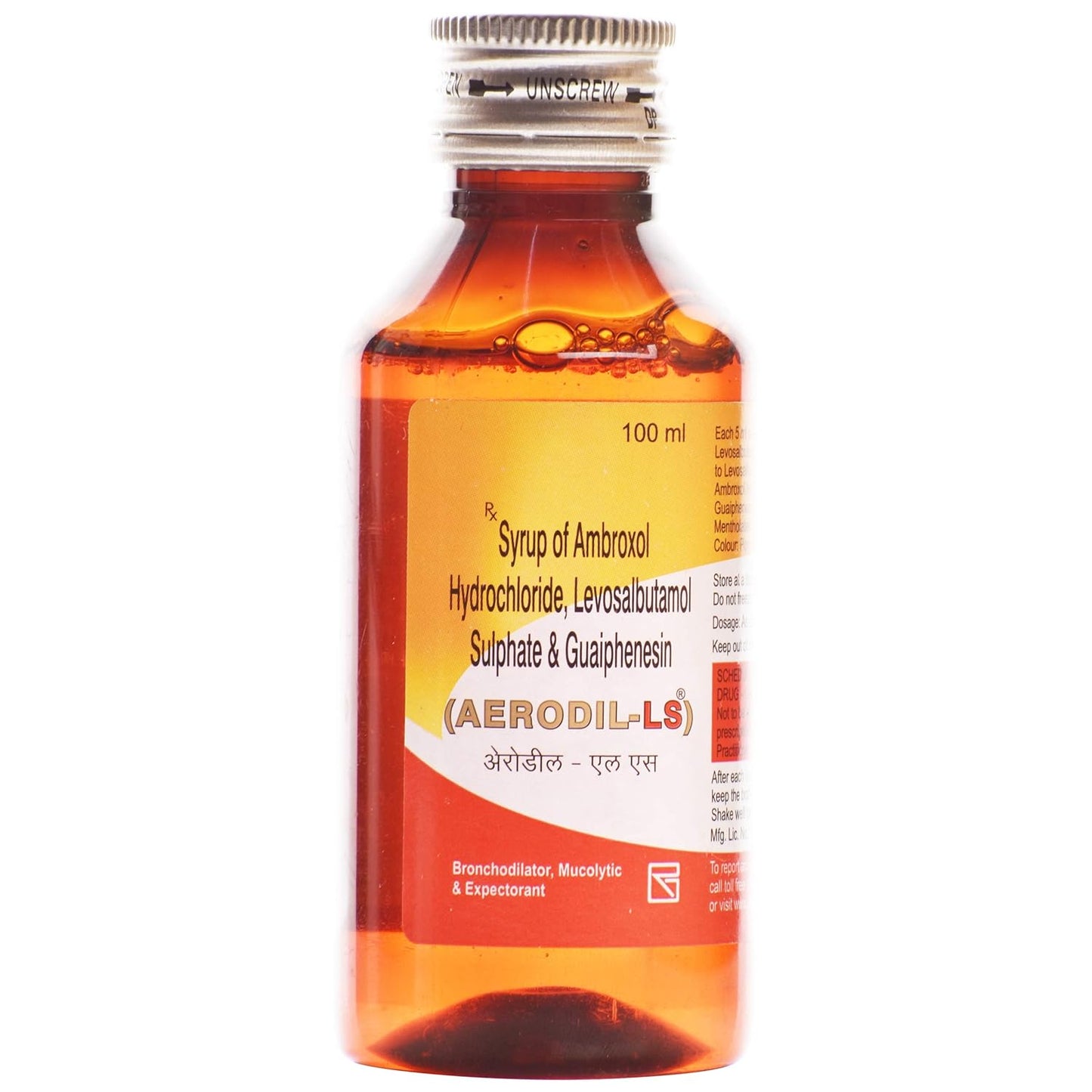 Aerodil LS - Bottle of 100 ml Syrup