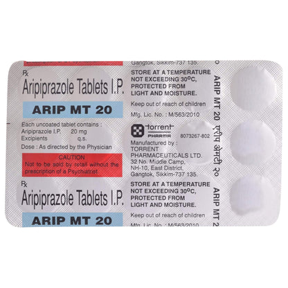 Arip MT 20 - Strip of 15 Tablets