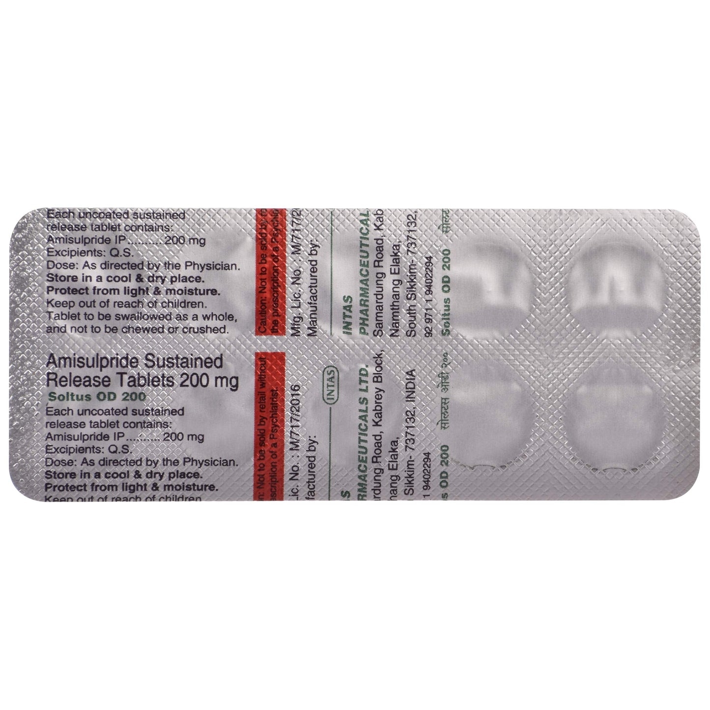 Soltus OD 200 - Strip of 10 Tablets