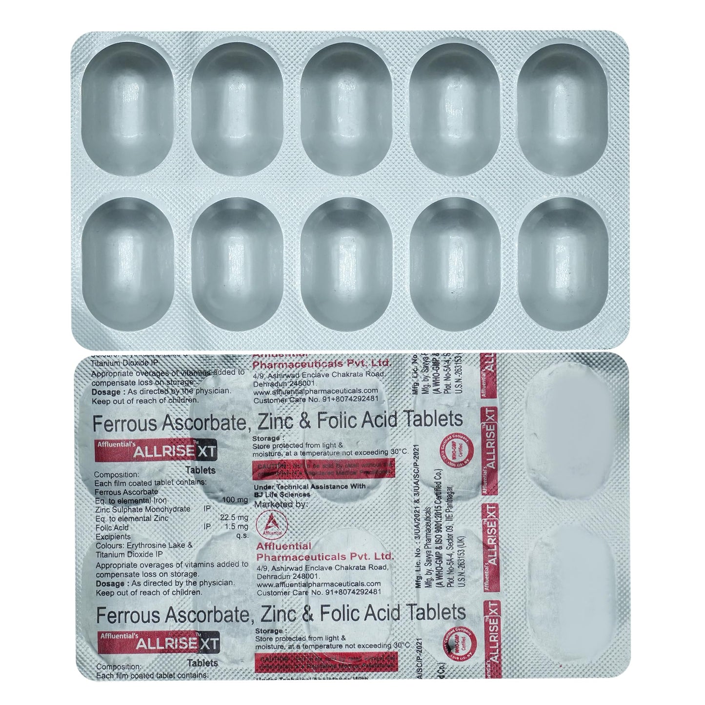 Allrise XT - Strip of 10 Tablets