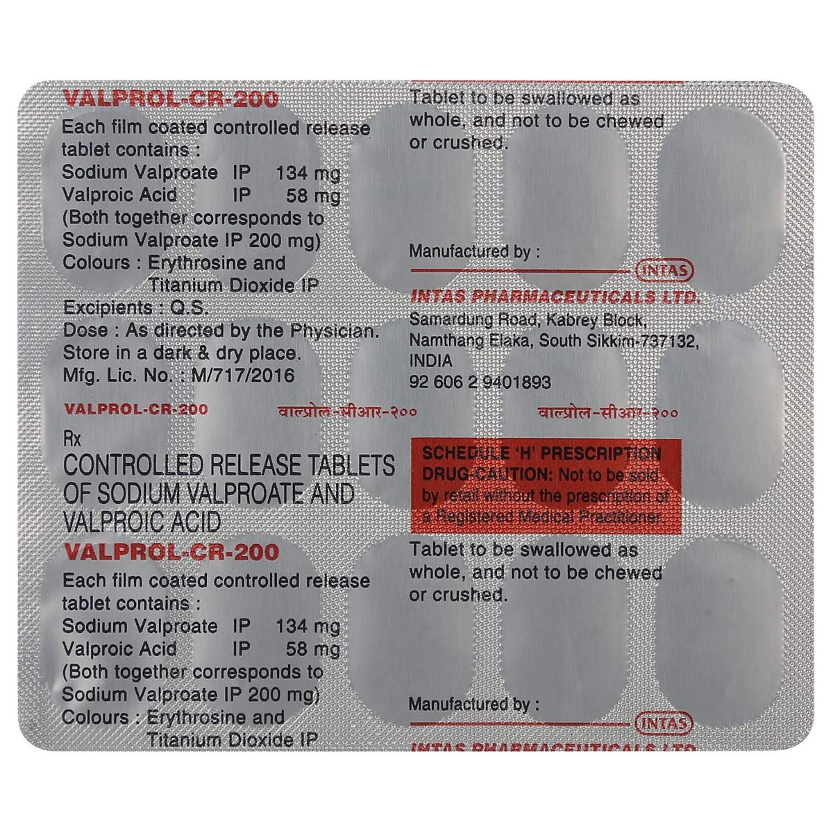 Valprol-CR-200 - Strip of 15 Tablets