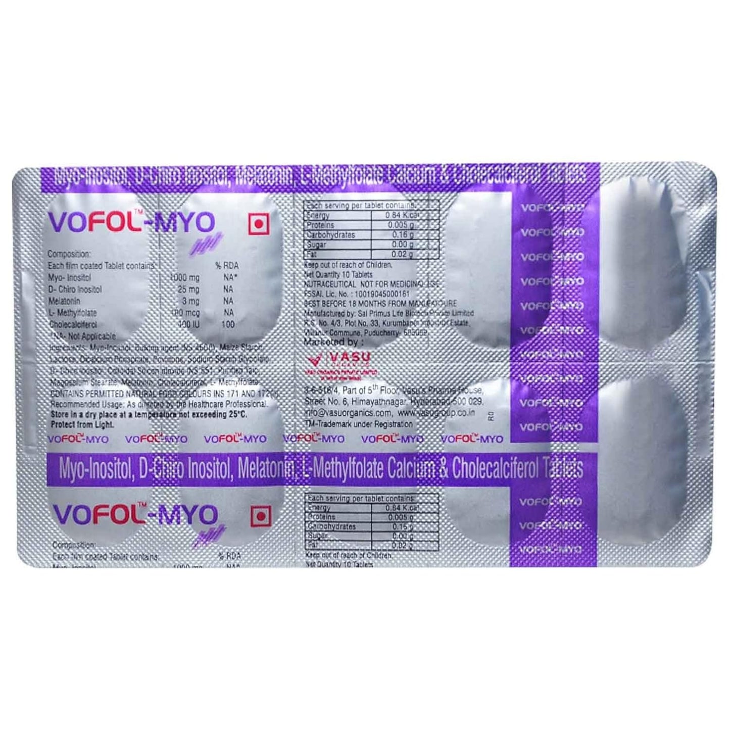 Vofol-Myo - Strip of 10 Tablets