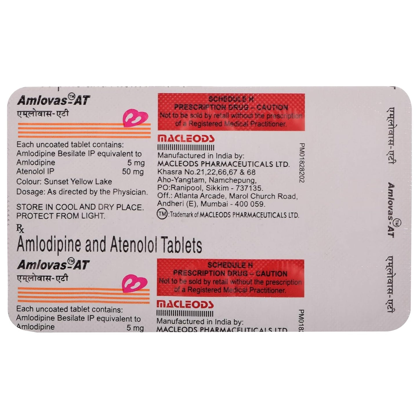 Amlovas AT - Strip of 15 Tablets