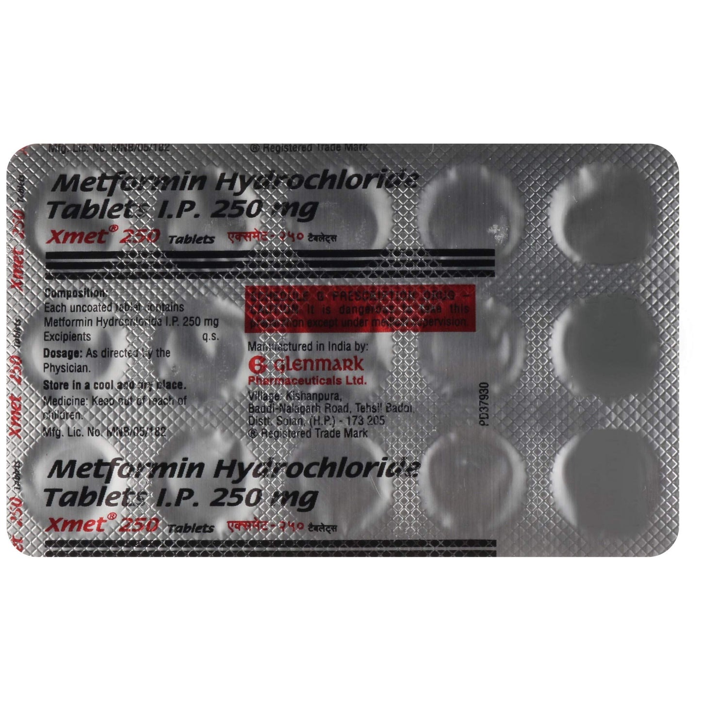 Xmet 250 - Strip of 15 Tablets