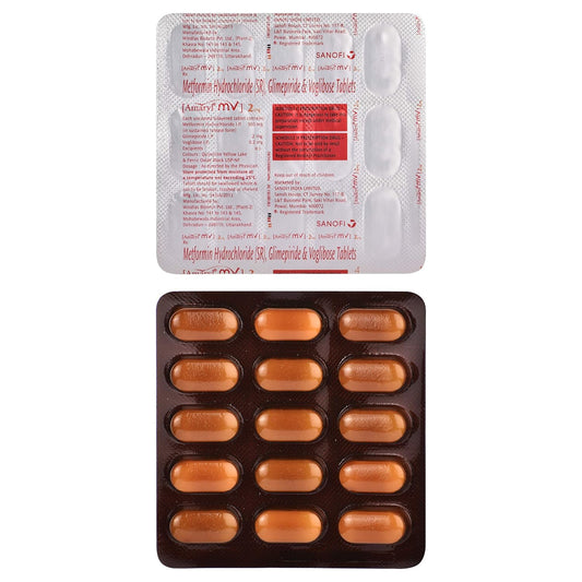 Amaryl MV 2 mg - Strip of 15 Tablets