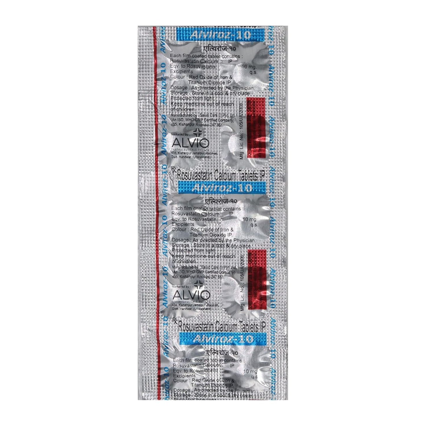 ALVIROZ-10 - Strip of 10 Tablets