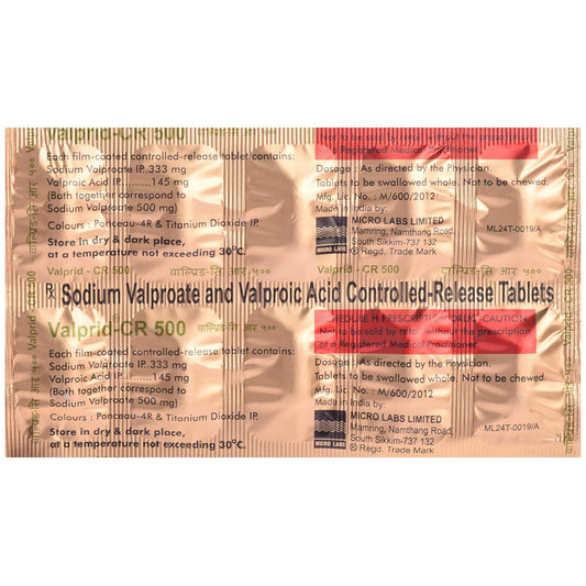 Valprid CR 500 - Strip of 10 Tablets