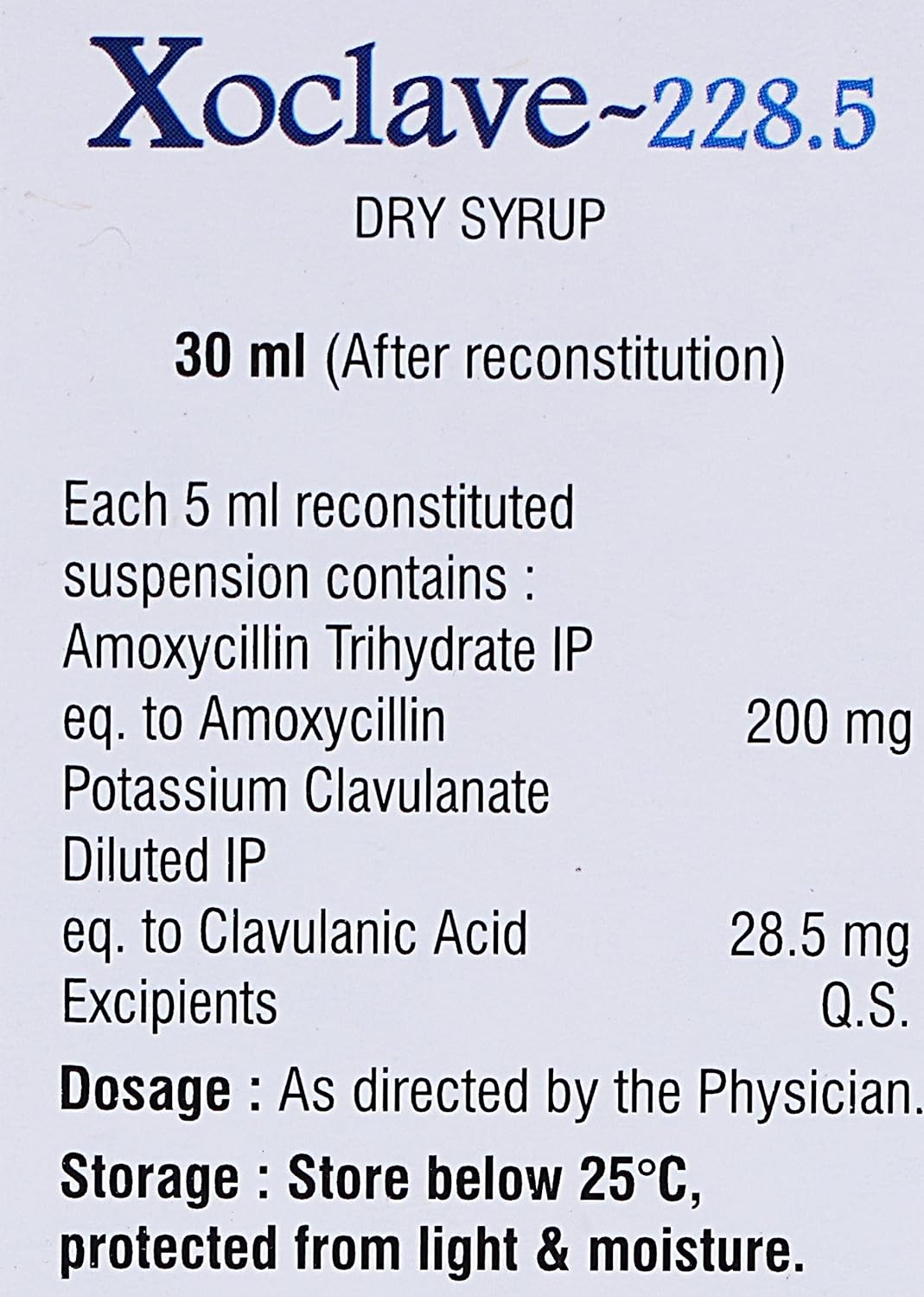 Xoclav - Bottle of 30 ml Dry Syrup