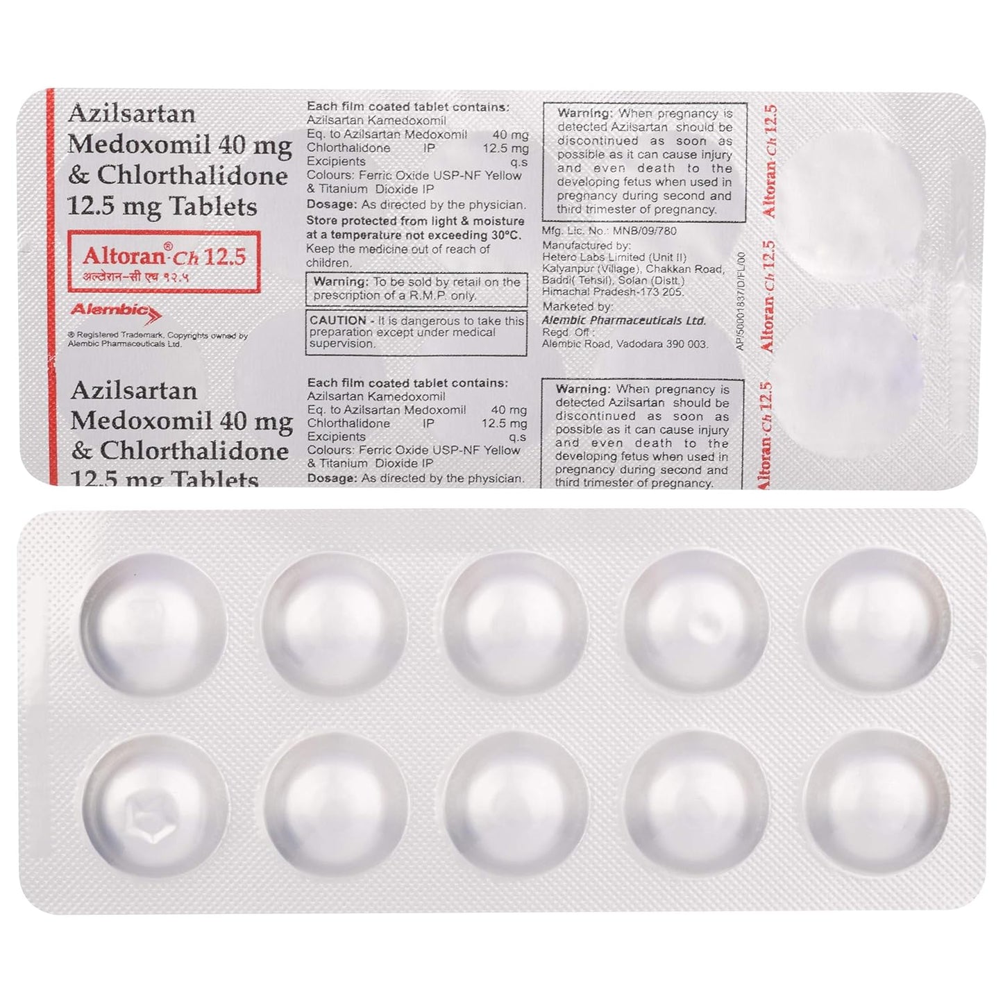 Altoran-CH 12.5 - Strip of 10 Tablets