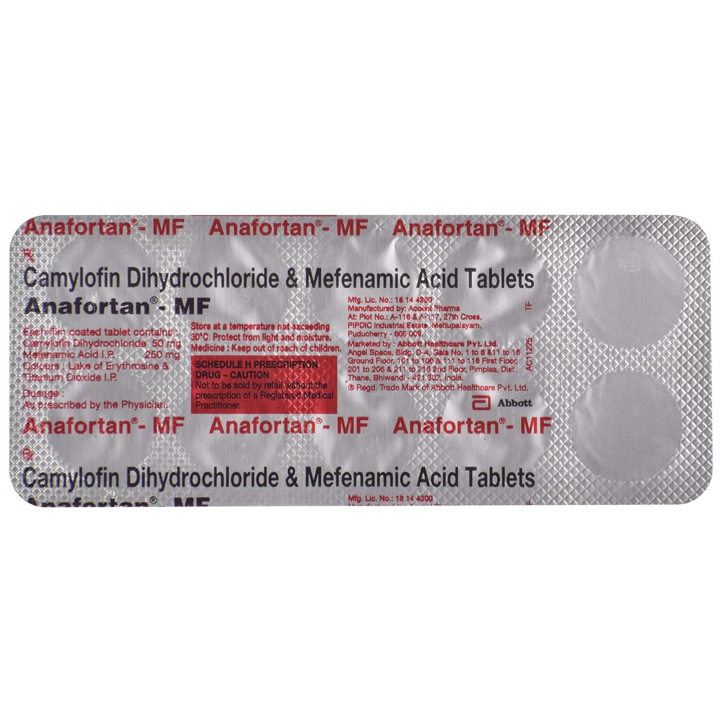 Anafortan MF - Strip of 10 Tablets