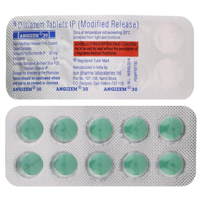 Angizem 30 - Strip of 10 Tablets