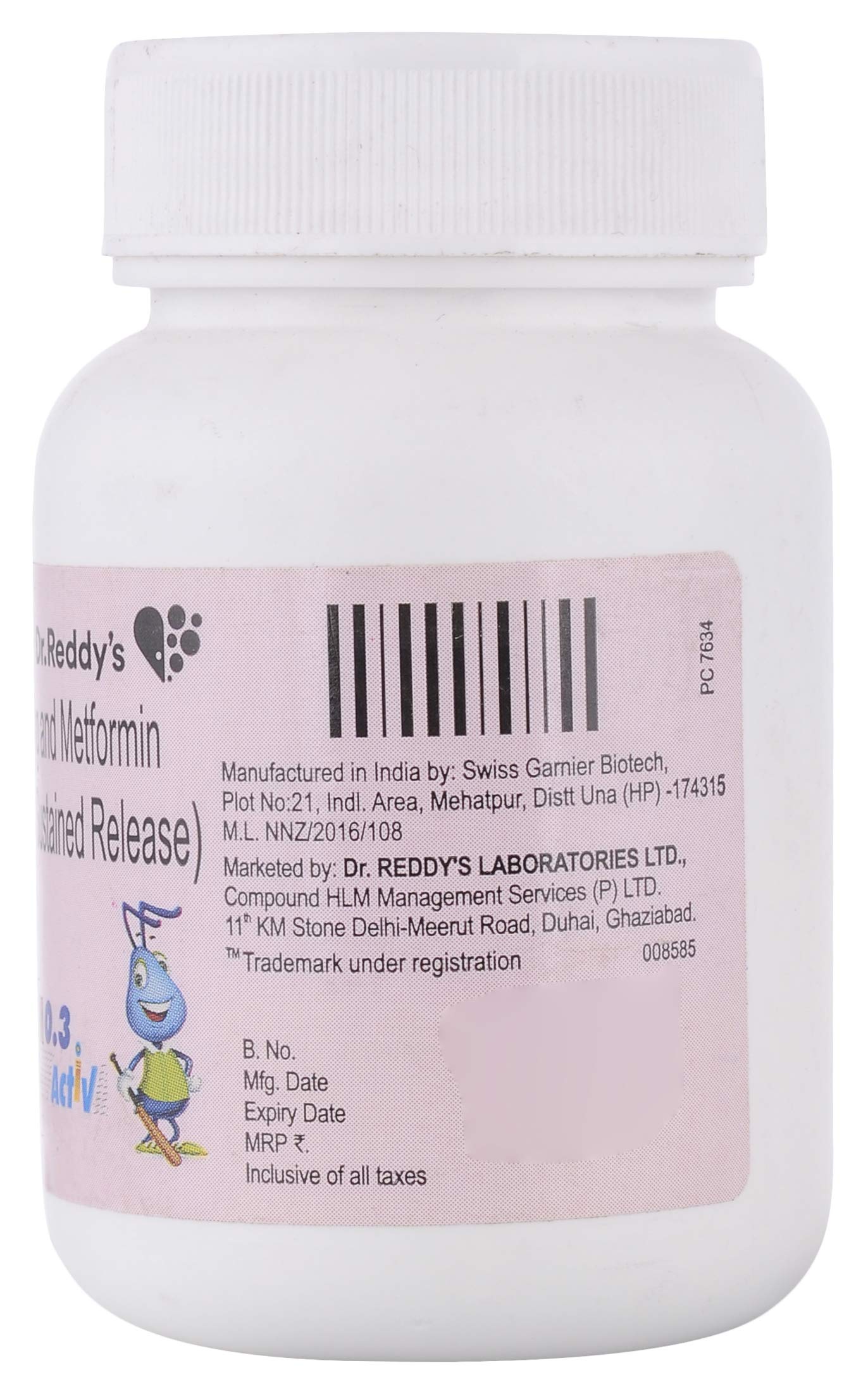 Vozuca M Active 0.3/500mg - Bottle of 60 Tablets