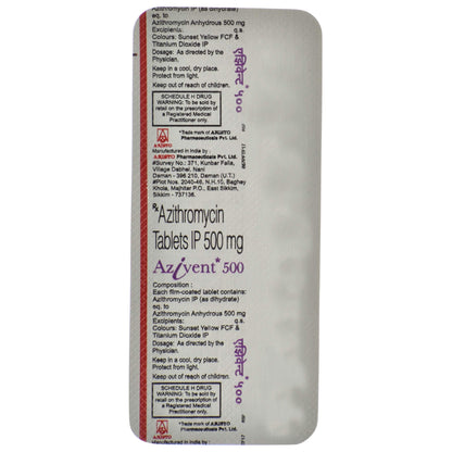 Azivent 500 - Strip of 5 Tablets