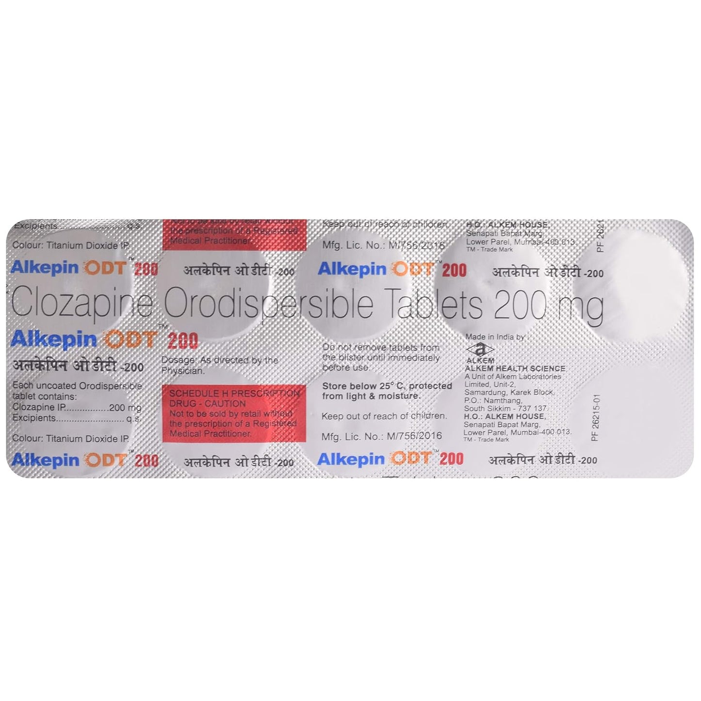 Alkepin ODT 200 - Strip of 10 Tablets