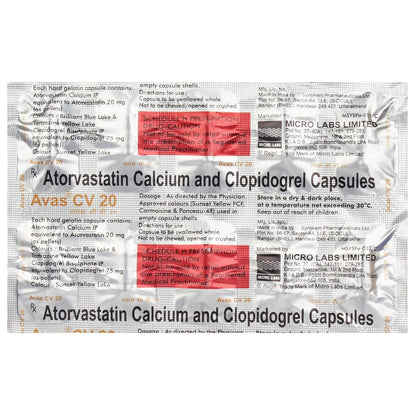 Avas CV 20 - Strip of 10 Capsules