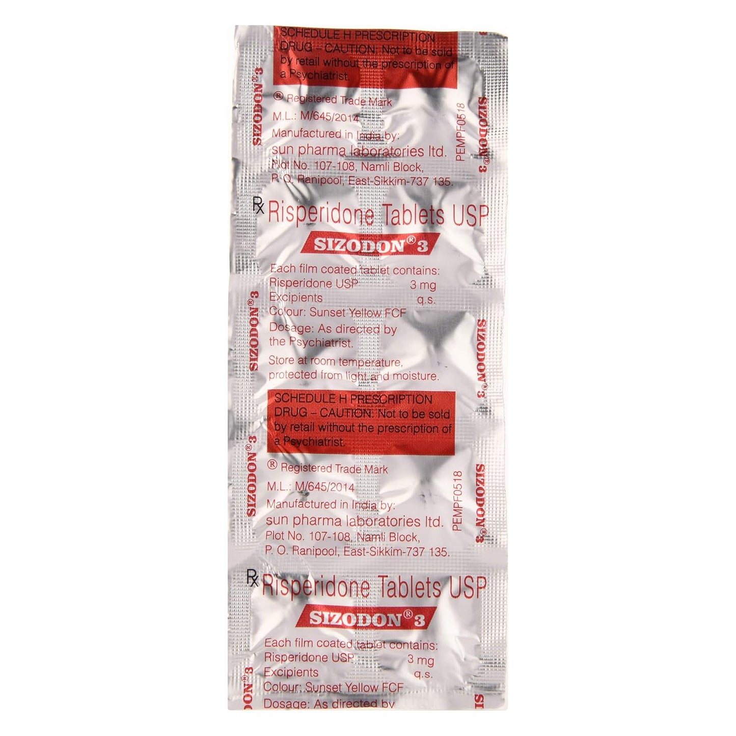 Sizodon 3 - Strip of 10 Tablets