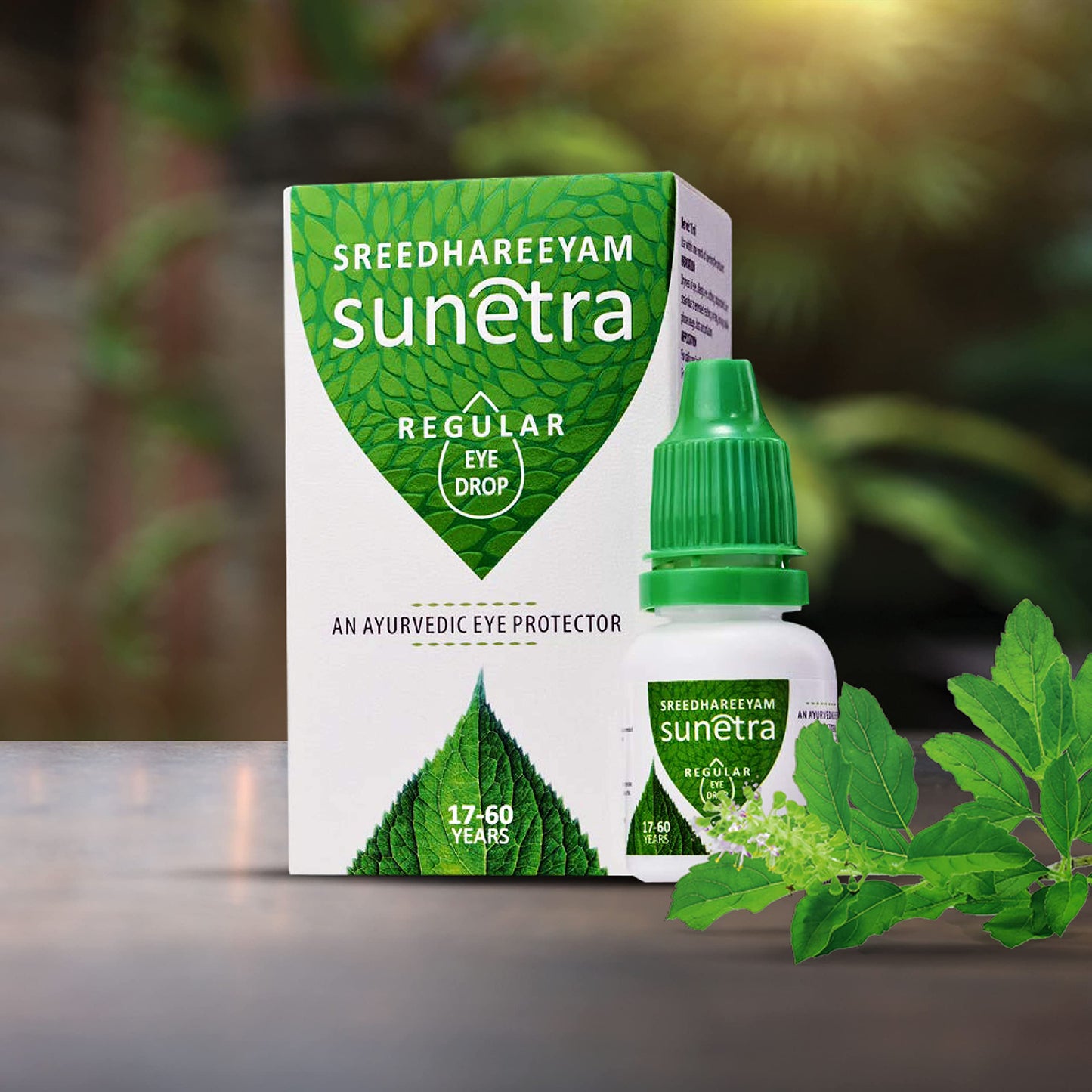 Sreedhareeyam Ayurveda Sunetra Regular Herbal Eyedrops (17-60 years age) Relieves Dryness, Redness & Itching, Cooling Daily-use Eyedrops with Rosewater, Holy Basil Leaves and Pure Honey