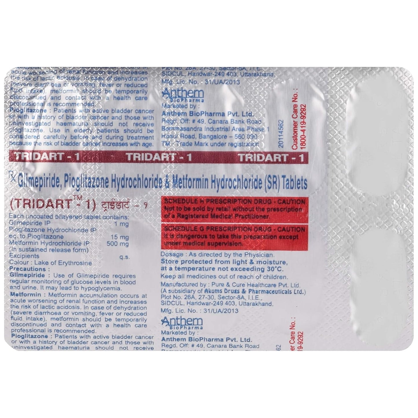 Tridart-1 - Strip of 10 Tablets