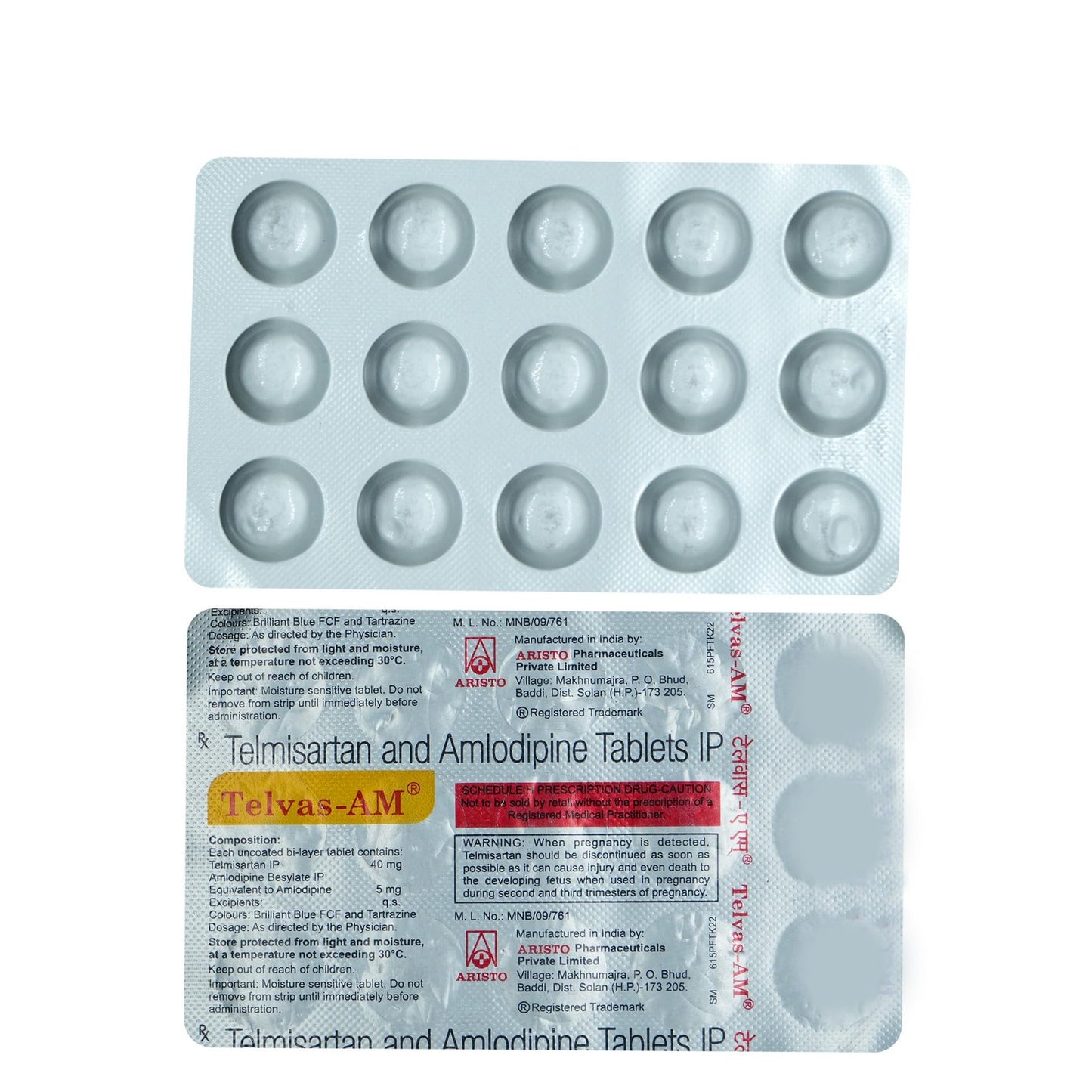 Telvas-AM - Strip of 15 Tablets