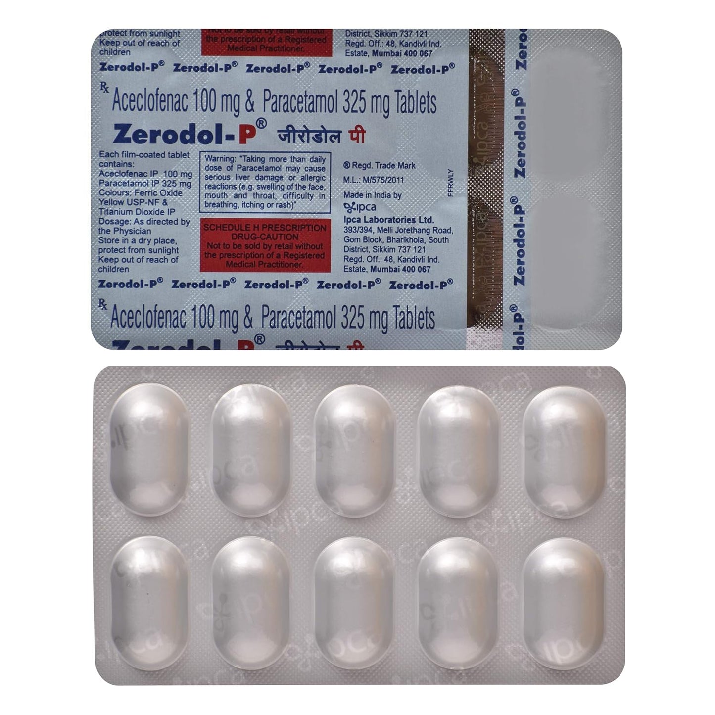 Zerodol P - Blister Pack of 10 Tablets