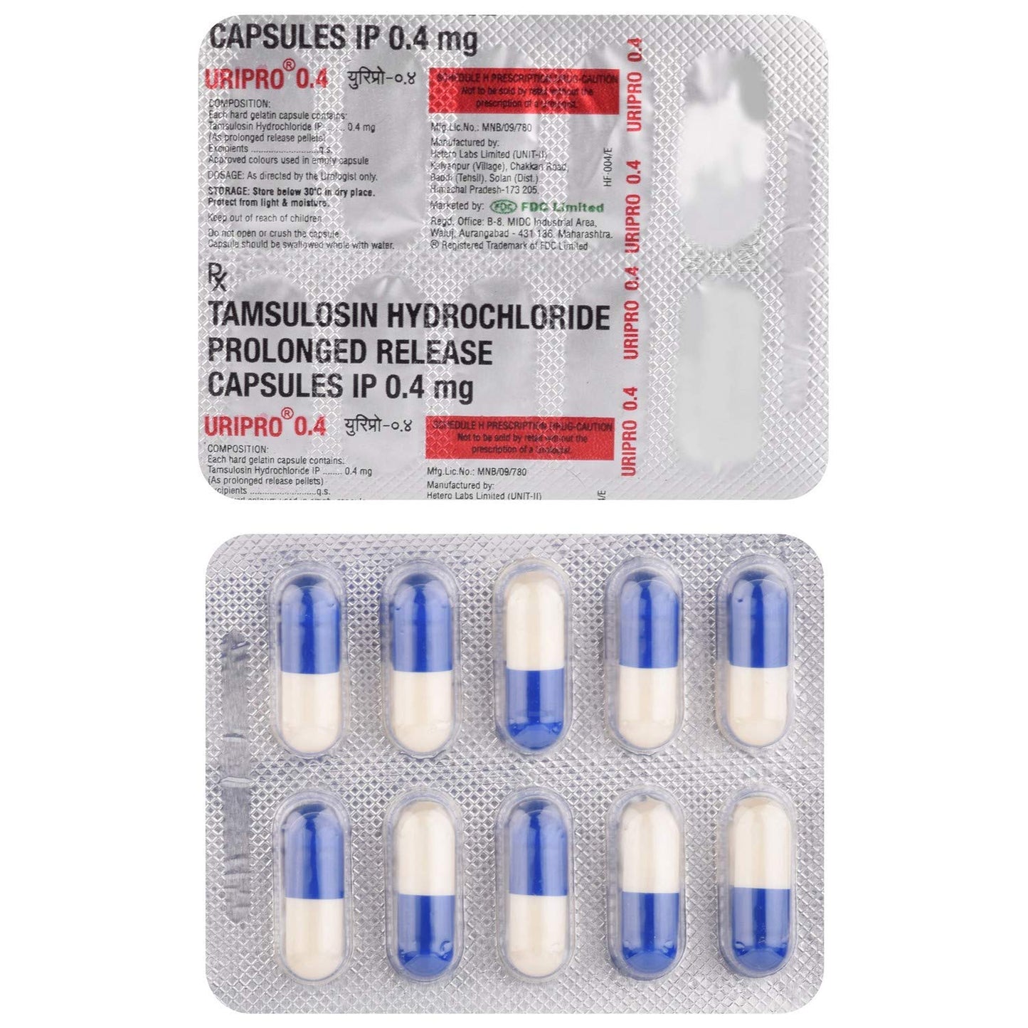 Uripro 0.4 - Strip of 10 Capsules