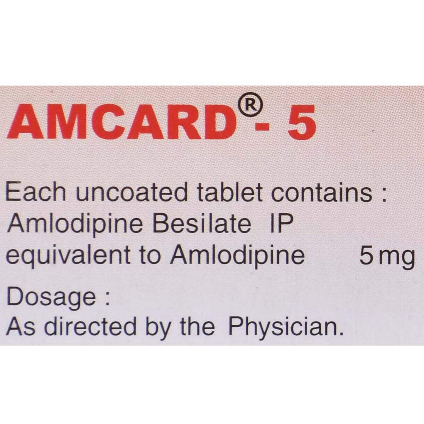 Amcard 5mg- Strip of 14 Tablets