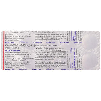 Axepta-60 - Strip of 10 Tablets