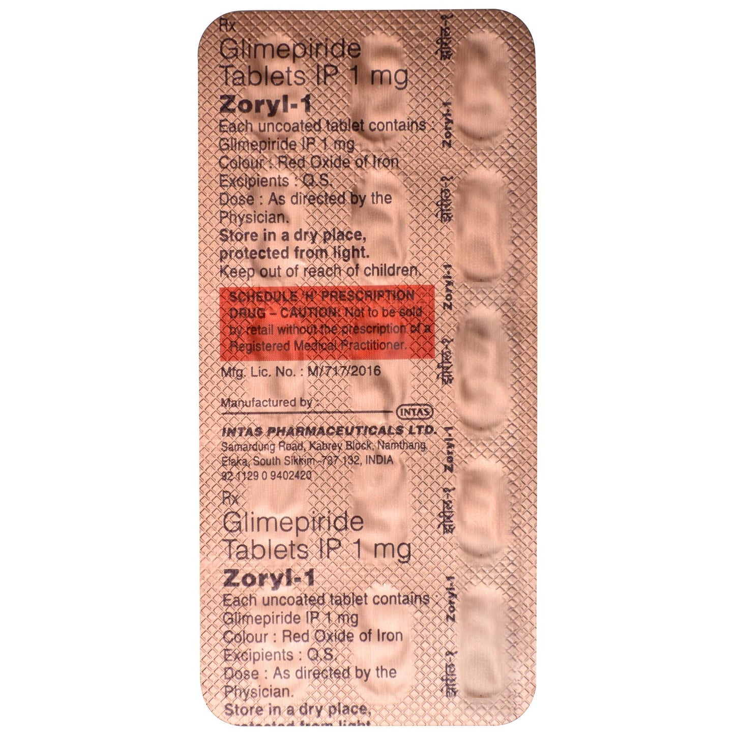 Zoryl-1 - Strip of 15 Tablets