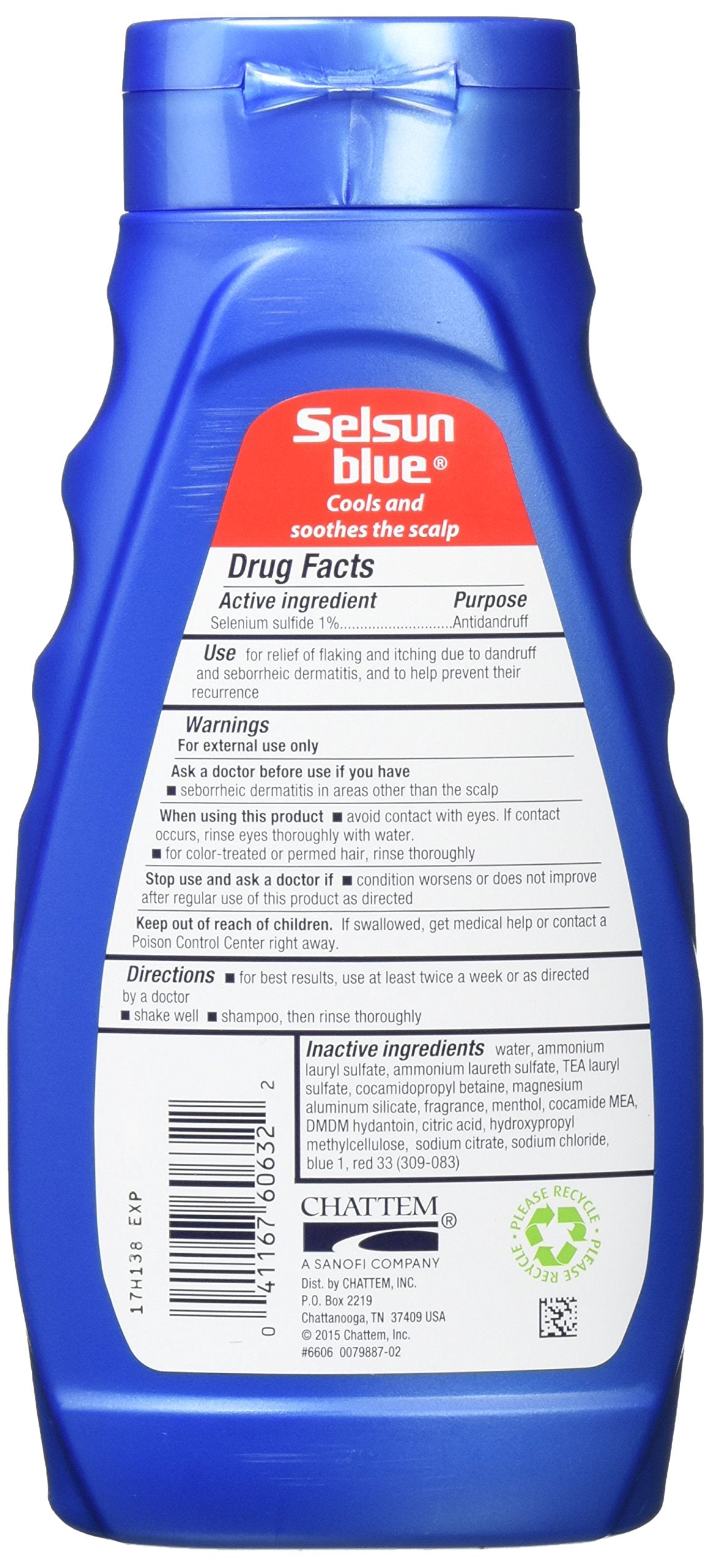 Selsun Blue Medicated Treatment Dandruff Shampoo 11 Oz (Pack of 2)