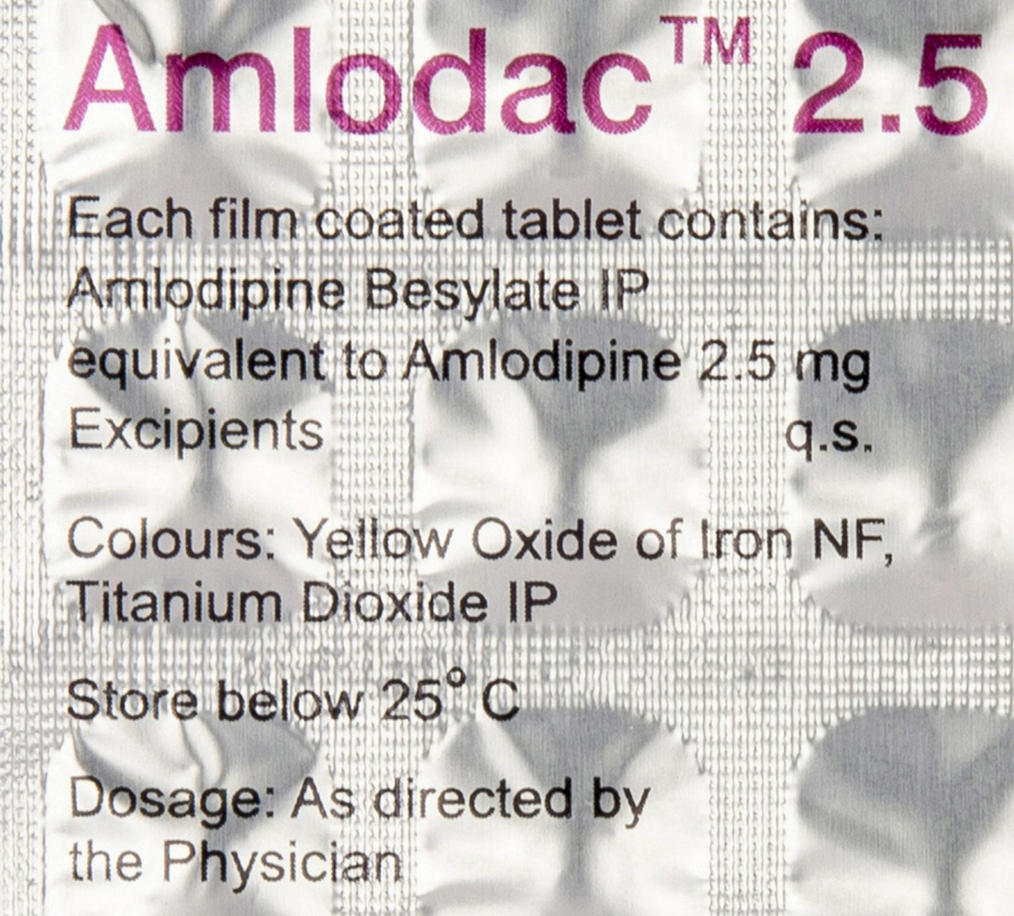 Amlodac 2.5 - Strip of 30 Tablets