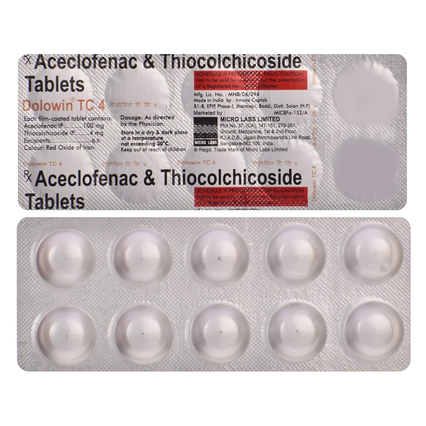 Dolowin TC 4 - Strip of 10 Tablets