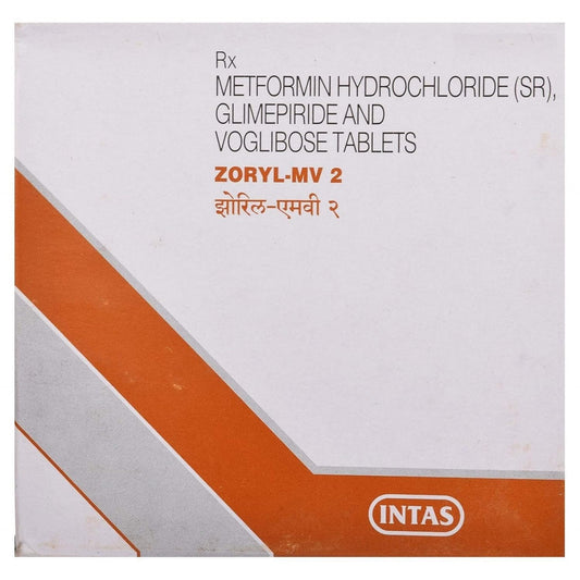 Zoryl MV 2 - Strip of 15 Tablets