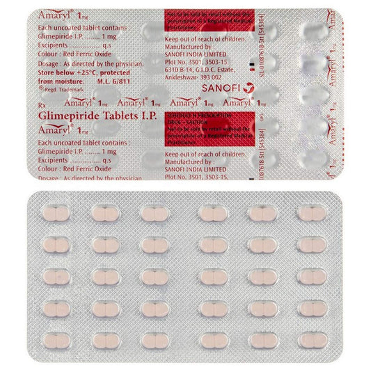 Amaryl 1 mg - Strip of 30 Tablets