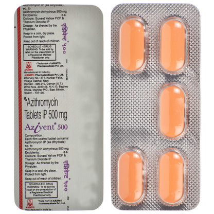 Azivent 500 - Strip of 5 Tablets