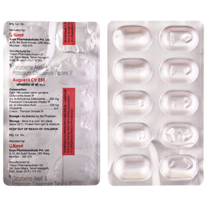 Augxetil CV 250 - Strip of 10 Tablets