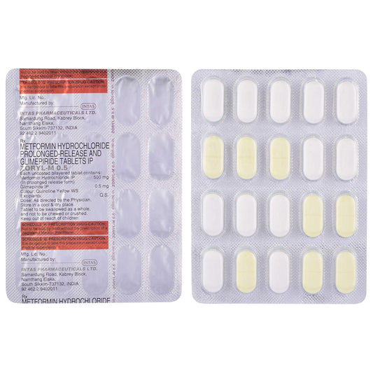 Zoryl-M 0.5 - Strip of 20 Tablets