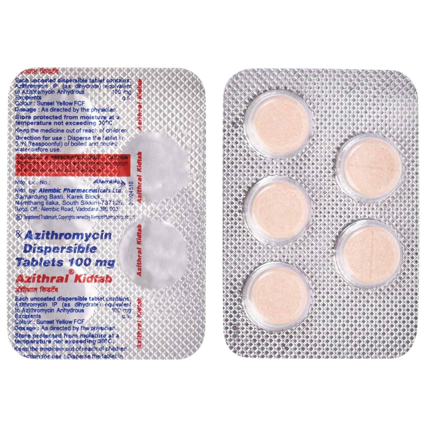 Azithral Kidtab - Strip of 5 Tablets