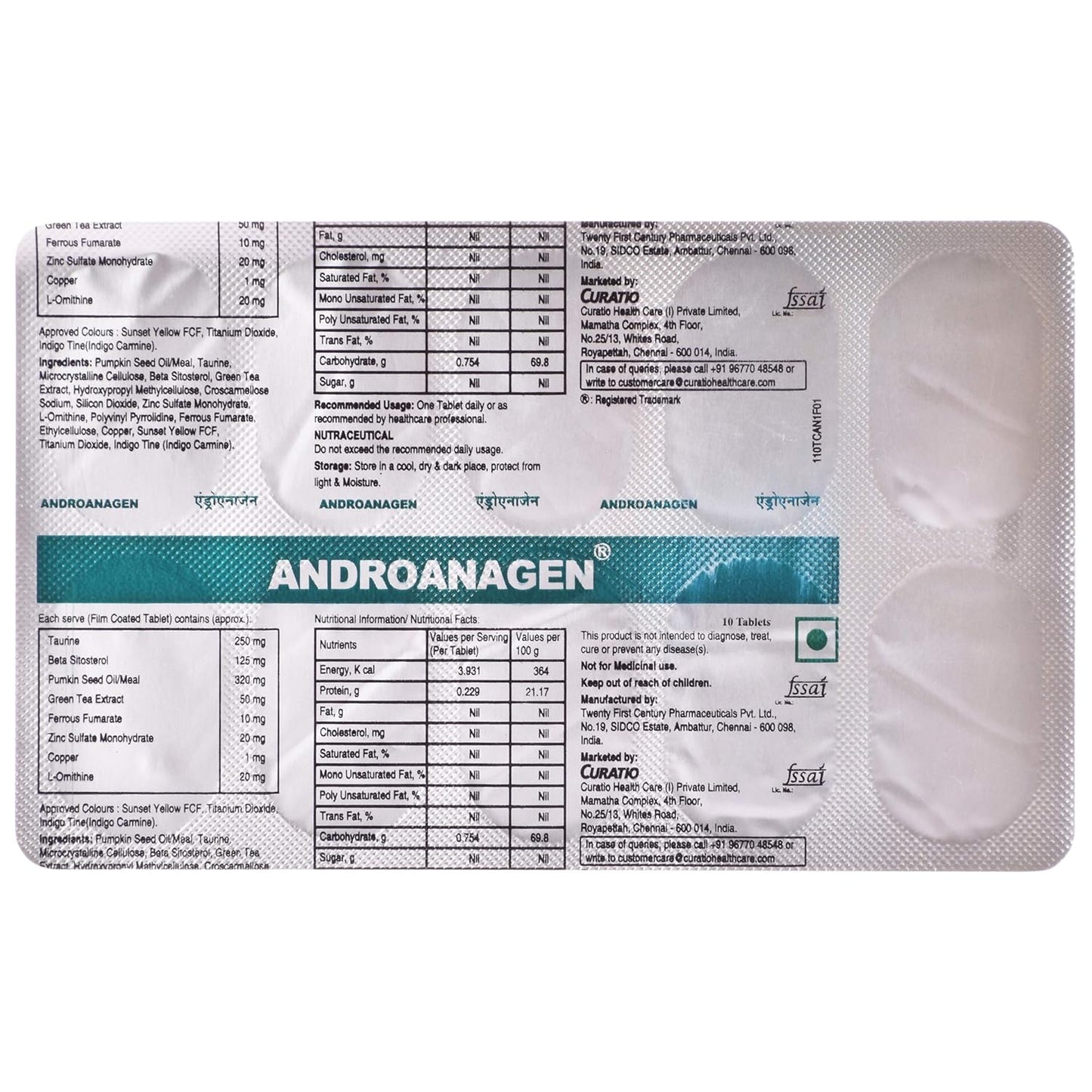 Androanagen - Strip of 10 Tablets