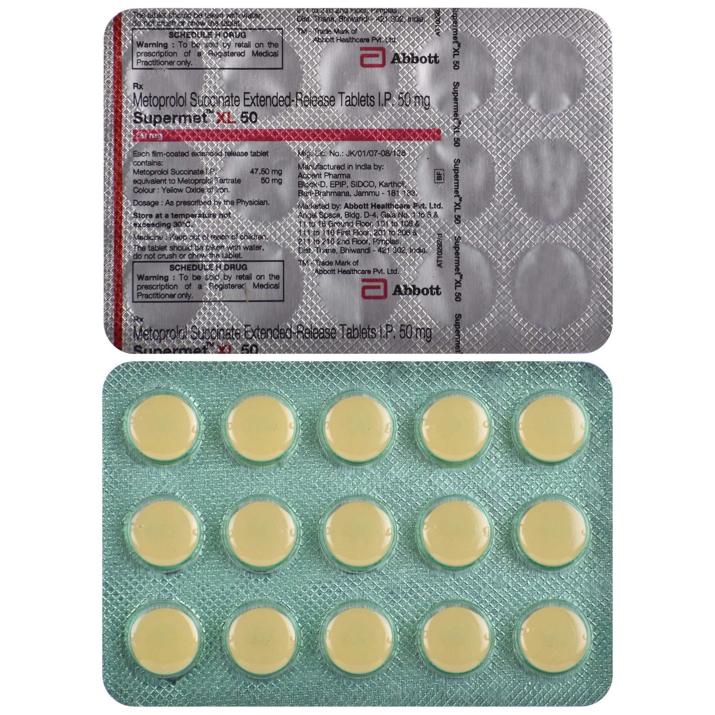 Supermet XL 50 - Strip of 15 Tablets