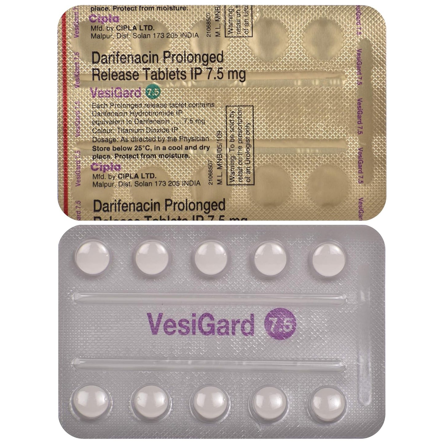 Vesigard 7.5 - Strip of 10 Tablets