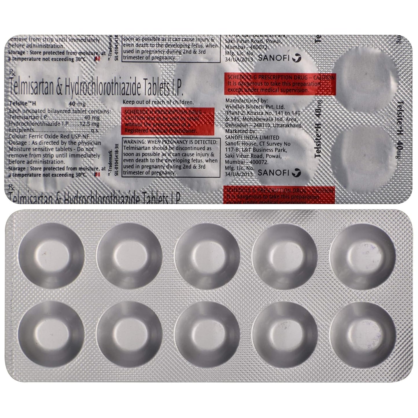 Telsite H - Strip of 10 Tablets