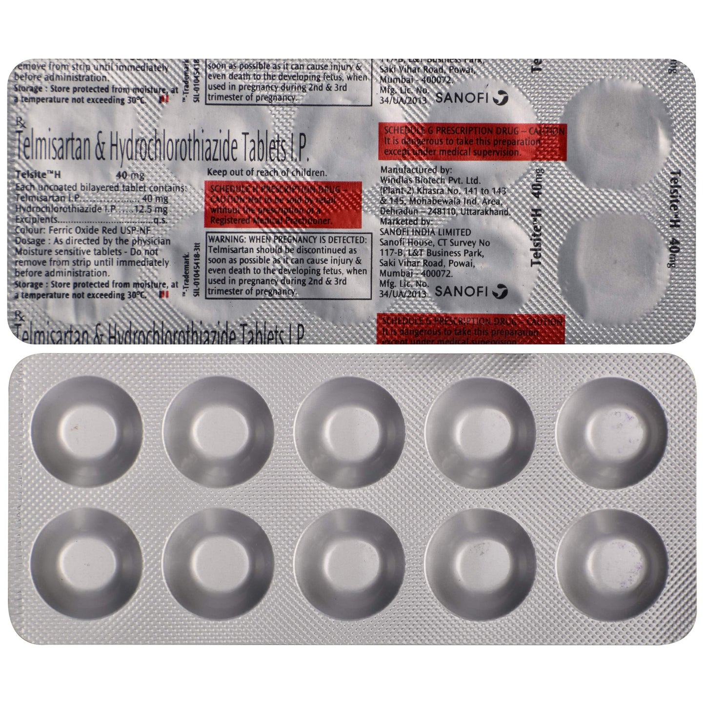 Telsite H - Strip of 10 Tablets