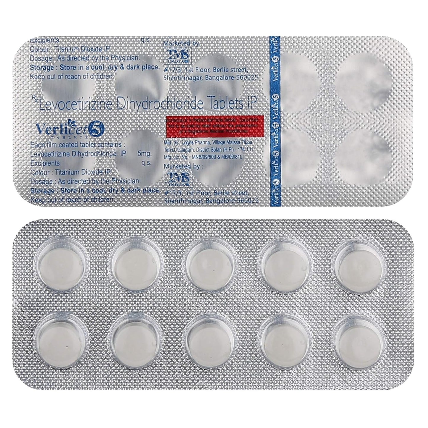 Verlicet 5 - Strip of 10 Tablets