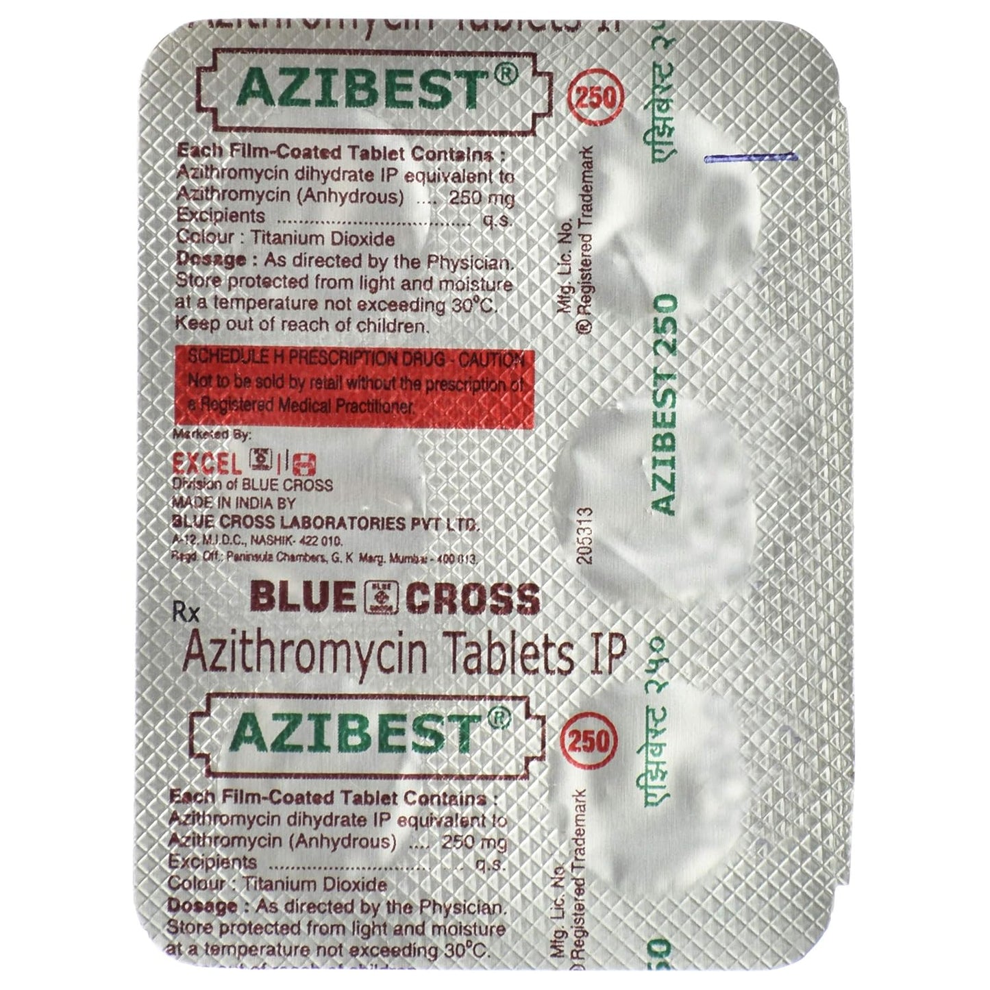 Azibest 250 - Strip of 6 Tablets