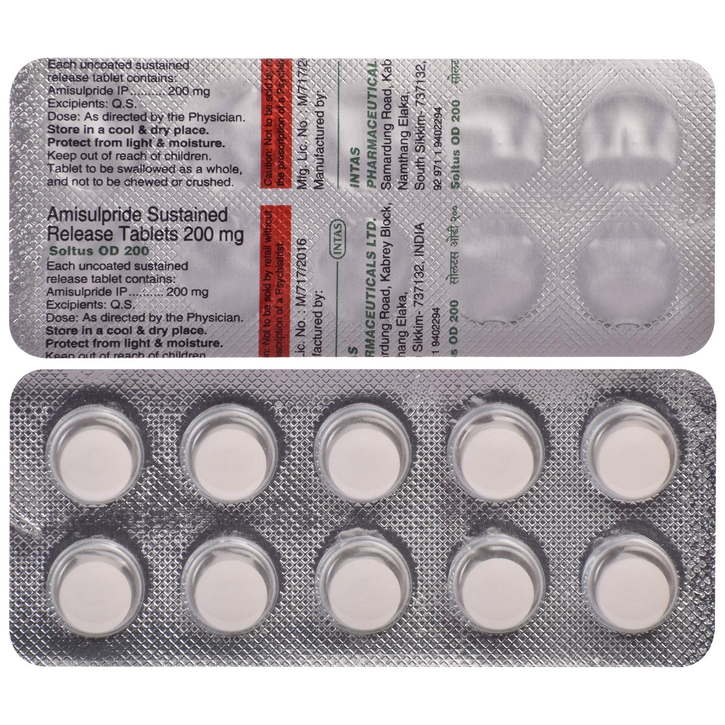 Soltus OD 200 - Strip of 10 Tablets