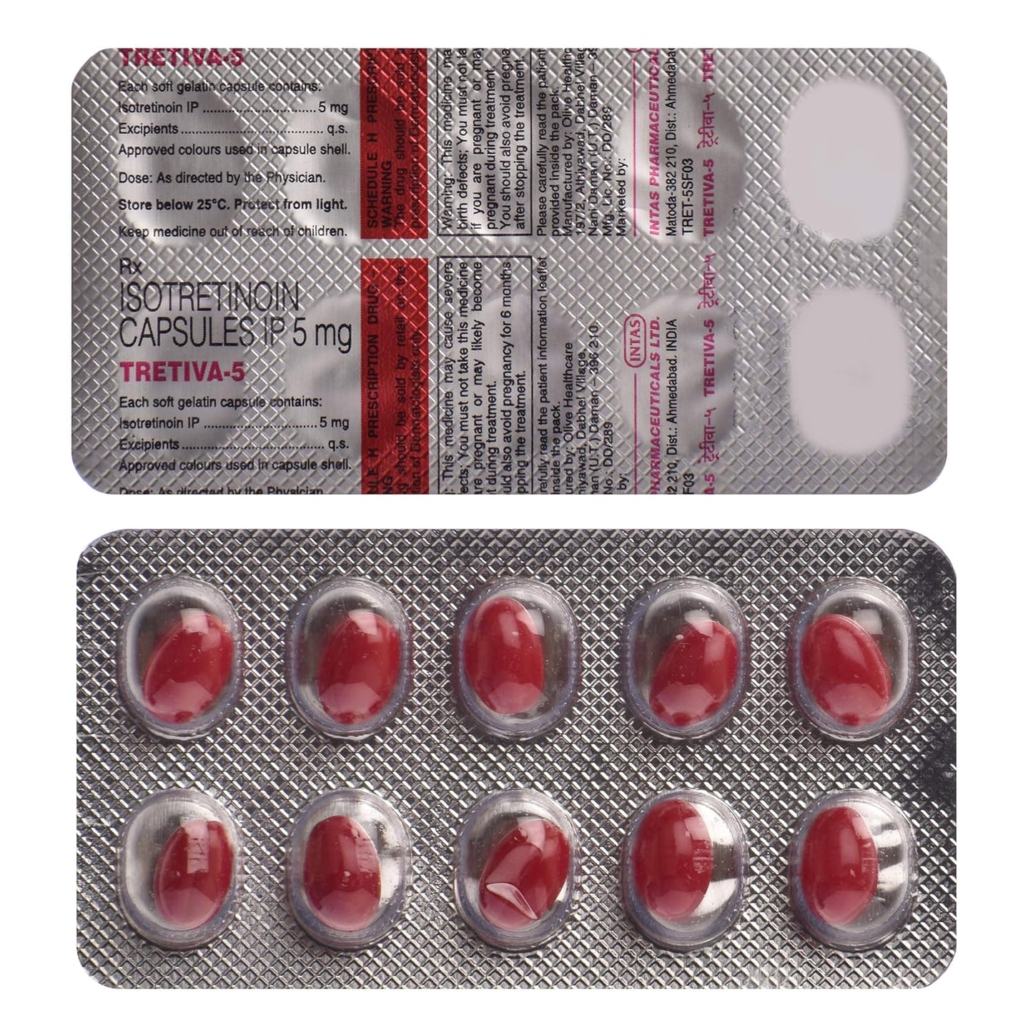 Tretiva 5 - Strip of 10 Capsules