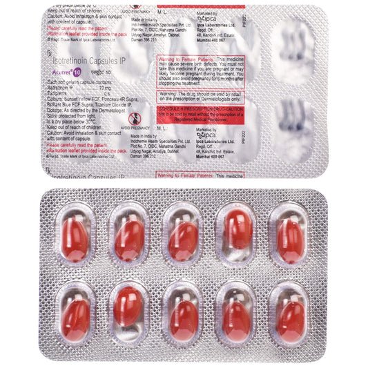 Acutret 10 - Strip of 10 Capsules