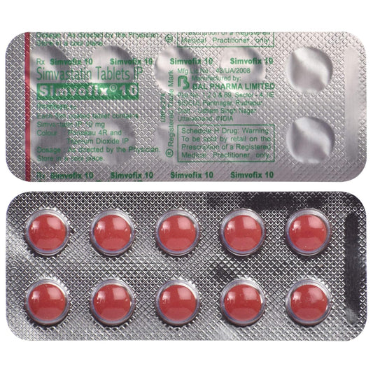 Simvofix 10 - Strip of 10 Tablets